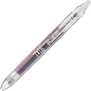 Slim Pilot FriXion Ball 3 tri-color erasable ballpoint pen with a translucent barrel showing the ink cartridges.