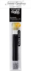 Packaged black 0.38mm Friction Ball slim replacement core refill shown in its blister packaging.