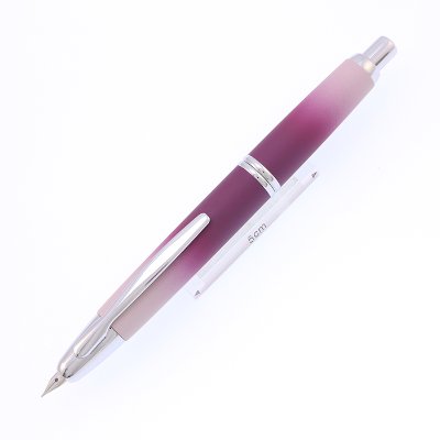 PILOT capless fountain pen in a matte gradient purple finish with the nib extended, shown on a white background.