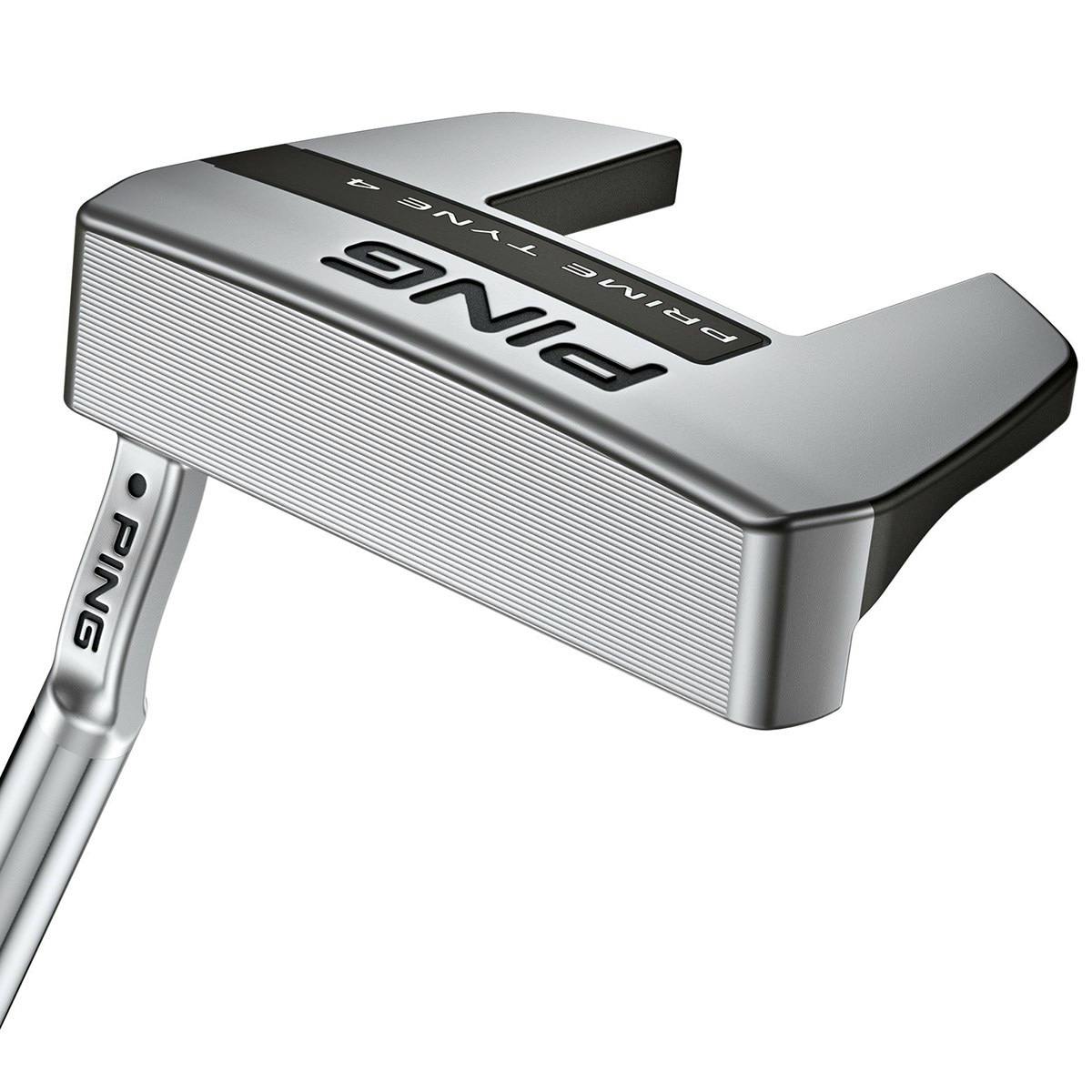 Close-up of a PING Prime Tyne 4 golf putter head with part of the shaft visible on a white background.