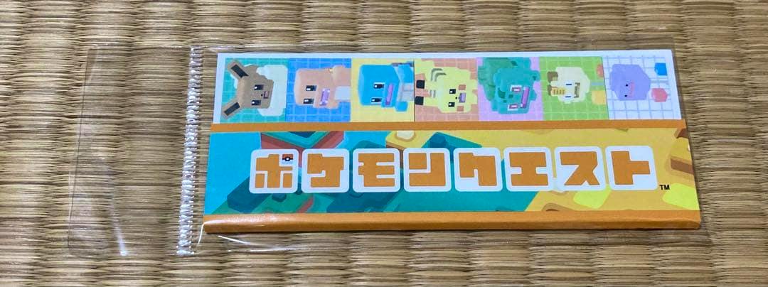 Front of packaged Pokémon Quest sticky notes showing pixelated Pokémon characters and the product logo.