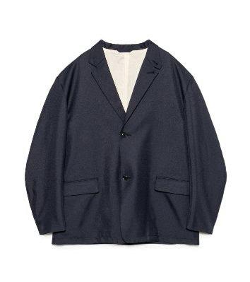 Front view of the polyester twill club jacket laid flat on a white background.