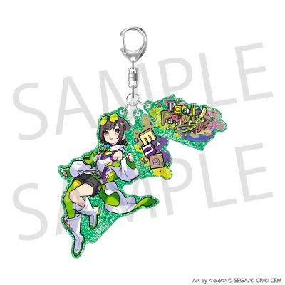 Acrylic keychain of Project Sekai character Shinonome Ena with attached clasp and decorative tag shown against a white background.