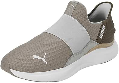 Side view of a PUMA SOFTRIDE Harmony Ease IN women's running shoe with an elastic midfoot strap.