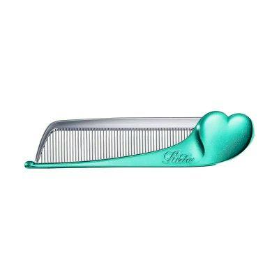 A mint green ReFa heart comb (リファハートコーム アイラ) shown on a white background.