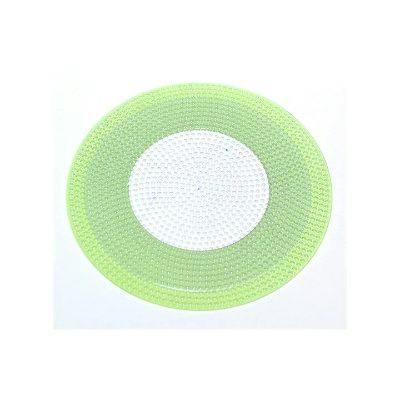 A circular replacement disk for ディスクバレン with a green outer ring and a white center.