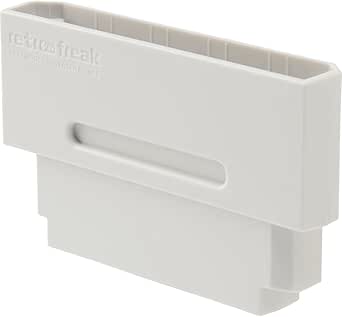White NES cartridge converter for RetroFreak shown on a white background.