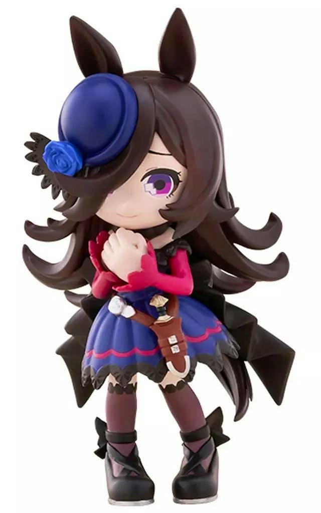 Front view of the Rice Shower trading figure (PalVerse ウマ娘 プリティーダービー vol.1) on a white background.