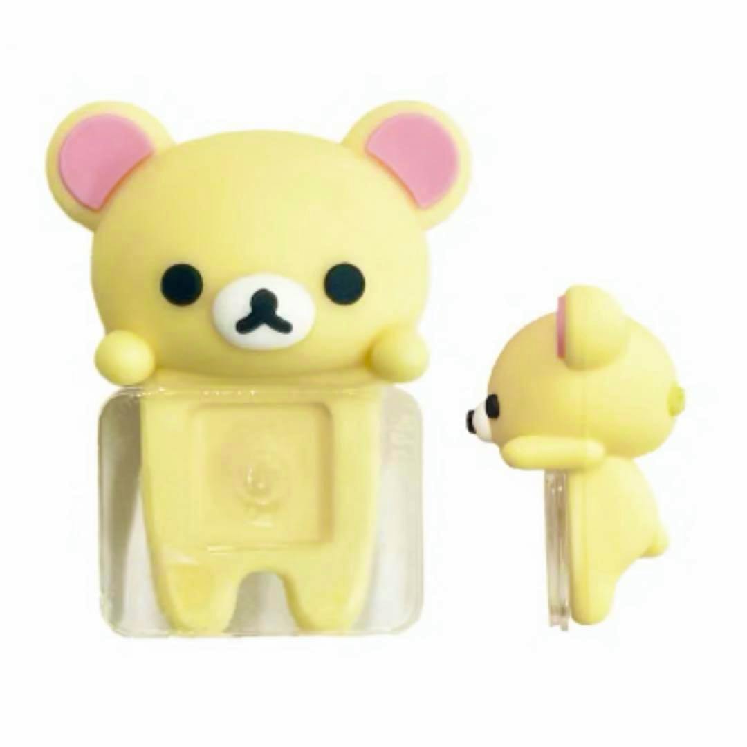 Front and side views of the コリラックマ リラックマ ひょっとも ヒッパーズ smartphone mascot on a white background.