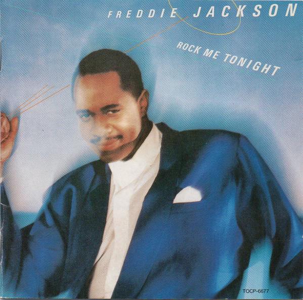 Front cover of the Rock Me Tonight CD showing a portrait of a man in a blue suit against a blue background.