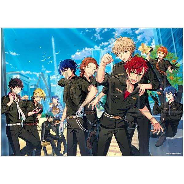 Clear poster showing the Rookies+ characters in black uniforms posing outdoors under a blue sky.