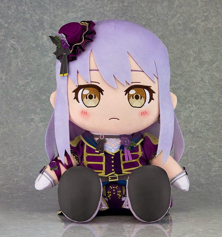Front view of the 40cm Roselia Minato Yukina plush toy seated against a gray background.
