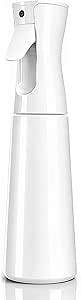 Front view of the white SAMURAI Z1 350ml plastic spray bottle with a long neck and mist nozzle.