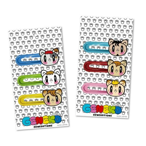 Two product cards each displaying three colorful plastic clips with cartoon animal-face decorations on the packaging.