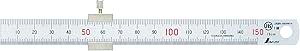 Silver 15 cm metal straight ruler with measurement markings and a stopper clip.