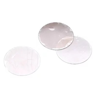 Three round mica replacement plates for an electric incense burner.