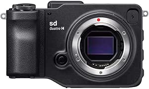 Front view of a SIGMA sd Quattro H mirrorless camera body with the lens removed, showing the lens mount and sensor.