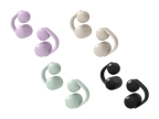 Several pairs of LinkBuds Clip earphones in different colors shown on a white background.