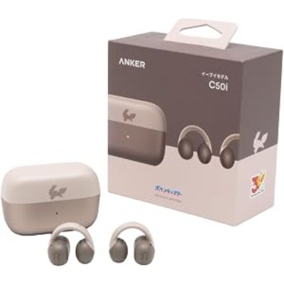 Soundcore C50i open-ear wireless earphones with charging case and retail box (Eevee model).