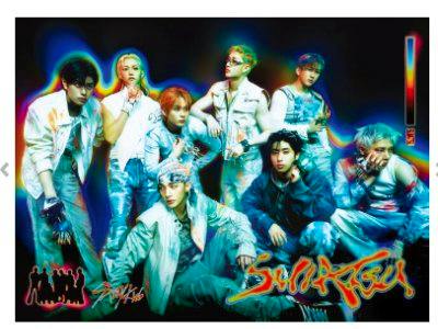 Album cover art showing the members of Stray Kids in a stylized group photo for the Japan 4th mini album.