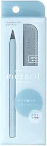 Packaged blue metal pencil (Metasil Pocket) visible in a pale blue retail box showing the pencil and an adjacent metal piece.