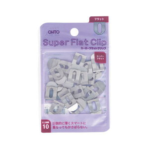 Blister pack containing multiple metal super flat paper clips labeled "Super Flat Clip".
