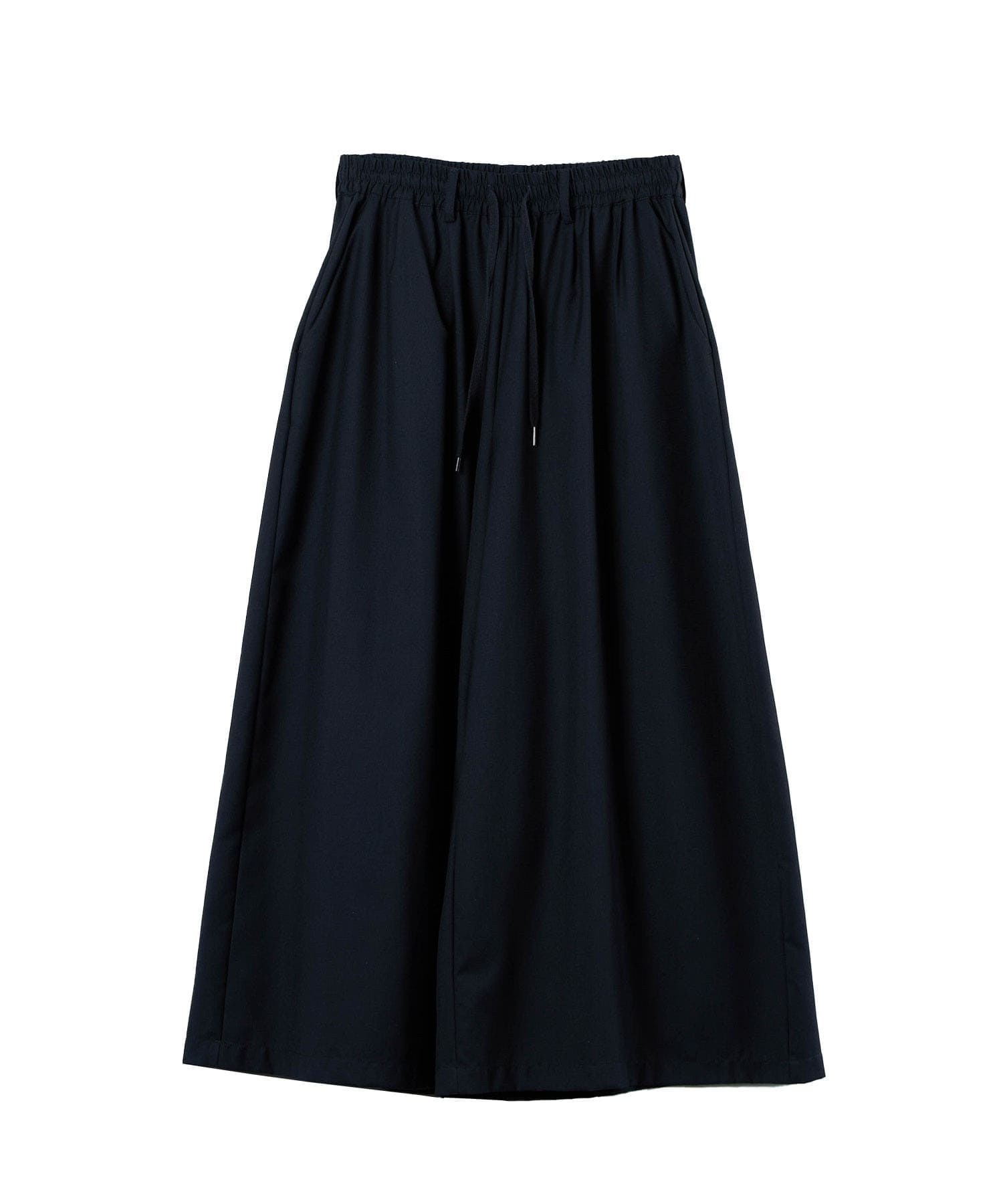 Front view of black T/R hakama pants displayed on a plain white background.