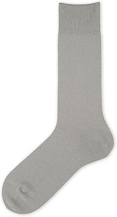 A single Tabio men's Washi regular-length plain sock in light gray laid flat showing the foot and leg sections.