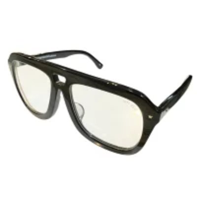 TAKAHIROMIYASHITA TheSoloIst. eyeglasses in dark acetate shown at a three-quarter angle on a white background.