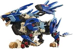 Assembled Takara Tomy T-Spark Zoids AZ-16 Liger Zero Jager blue model kit posed on a white background.