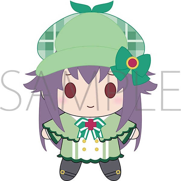 Digital illustration of the 探偵オペラ ミルキィホームズ ぬいぐるみ／エルキュール・バートン plush showing the character in a green hat and outfit.