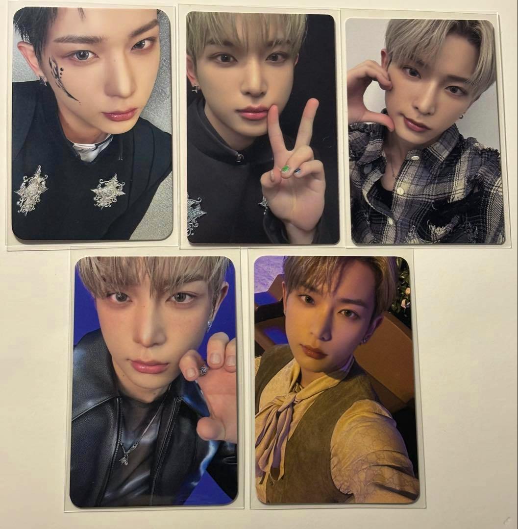 Six &TEAM photocard fronts from the go in blind set showing close-up member portraits arranged on a white background.