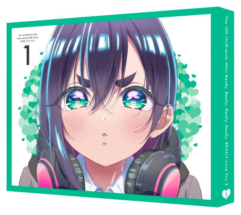 Blu-ray front cover art showing a close-up illustrated blushing girl wearing headphones.