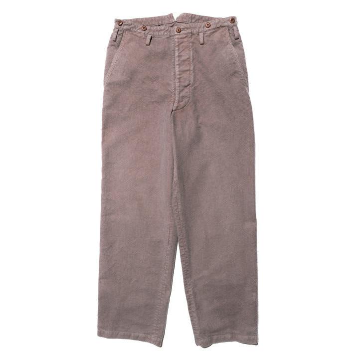 Flat-lay photo of the women's moleskin wide pants on a white background.