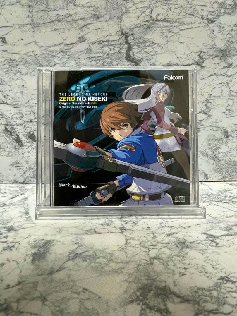 Front of the CD jewel case showing the Zero no Kiseki Original Soundtrack mini Black Edition cover art.