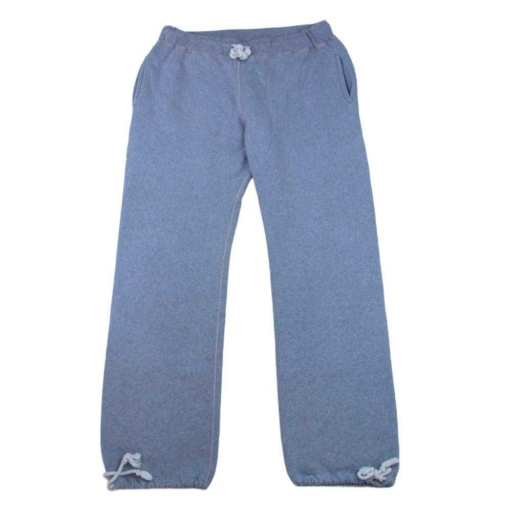 Gray The REAL McCOY'S Ball Park sweat pants laid flat on a white background.