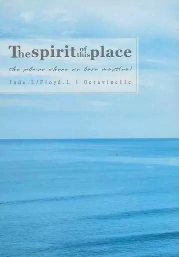 Front cover art of the comic showing a calm blue sea and sky with the title "The spirit of this place".