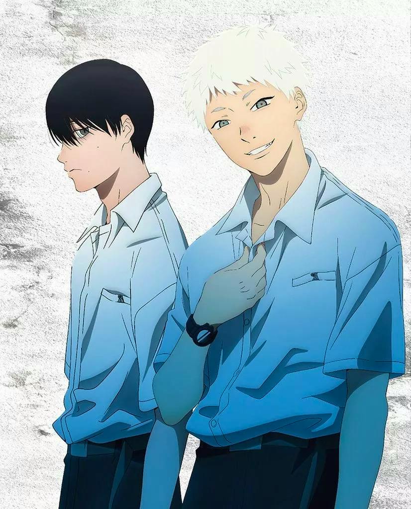 Cover art for the Blu-ray showing two anime boys in light blue school shirts, one smiling at the front and one looking to the side.