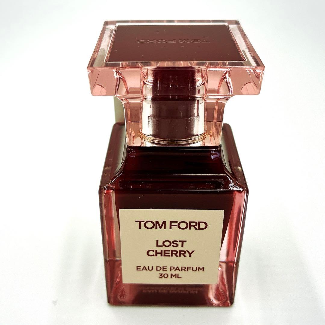 Front view of a Tom Ford Lost Cherry Eau de Parfum 30 ml glass bottle with label.