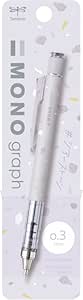 Tombow Mono Graph 0.3mm Sheer Stone limited mechanical pencil displayed on its pale purple patterned retail backing card.