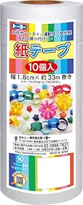 White Toyo paper tape roll with a colorful label indicating 10 pieces and showing paper craft images.