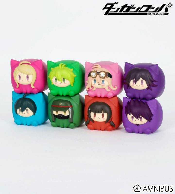 Eight colorful trading けもきゅーぶ cube character figures (ver.C) arranged in two rows on a white background.