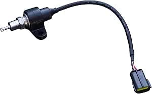 Boost sensor for a car gauge with attached cable and electrical connector.