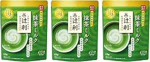 Front view of a Tsujiri Matcha Milk 6.0 oz (170 g) package showing brand label and a matcha latte swirl.