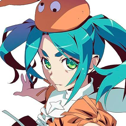 Artwork for the soundtrack CD showing an anime character with turquoise twin‑tails and green eyes against a white background.