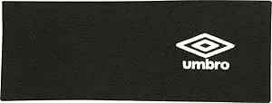 Black wide headband with a white Umbro logo on one side.