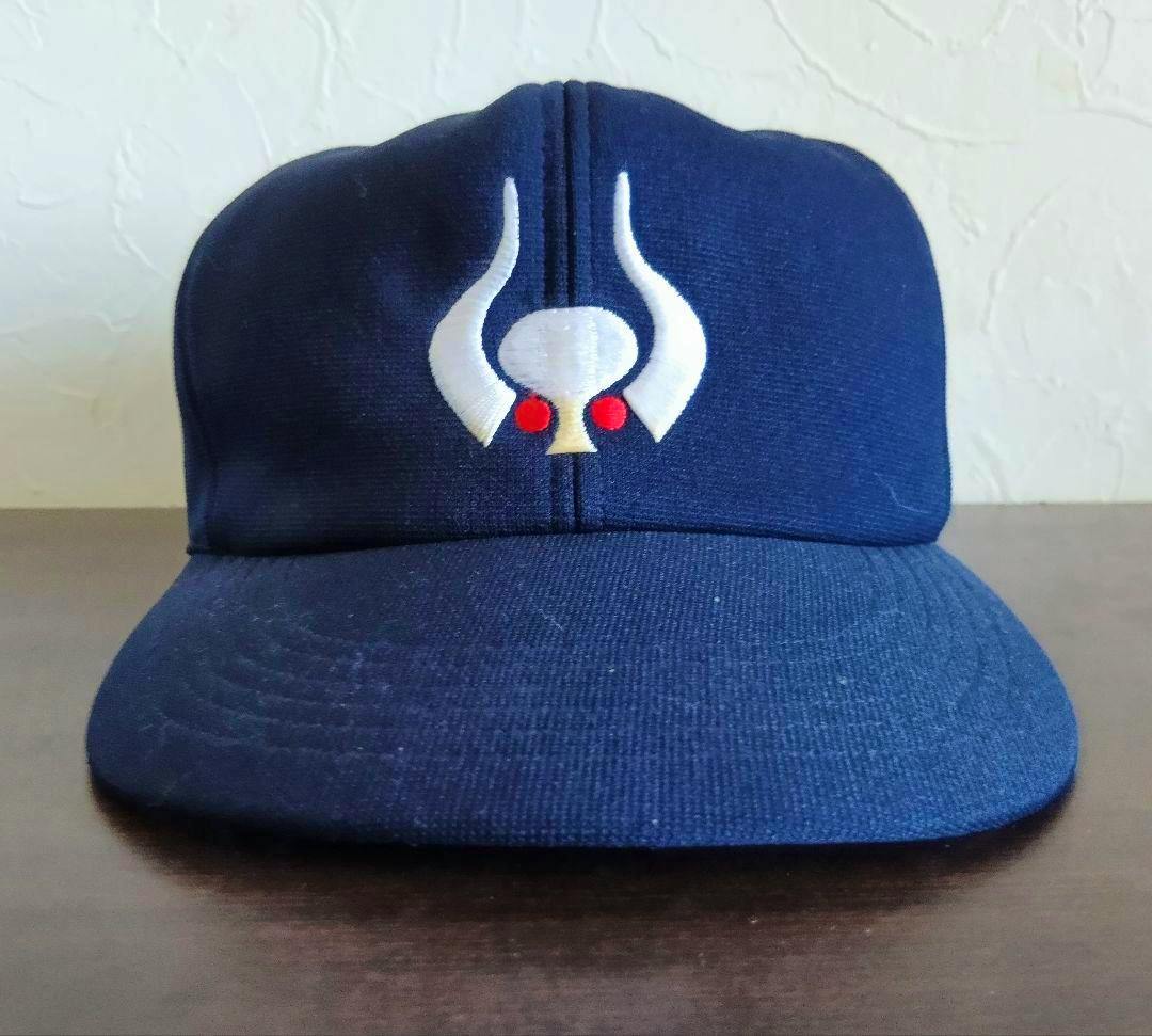 Front view of a navy Osaka Kintetsu Buffaloes cap with an embroidered white-and-red team logo.