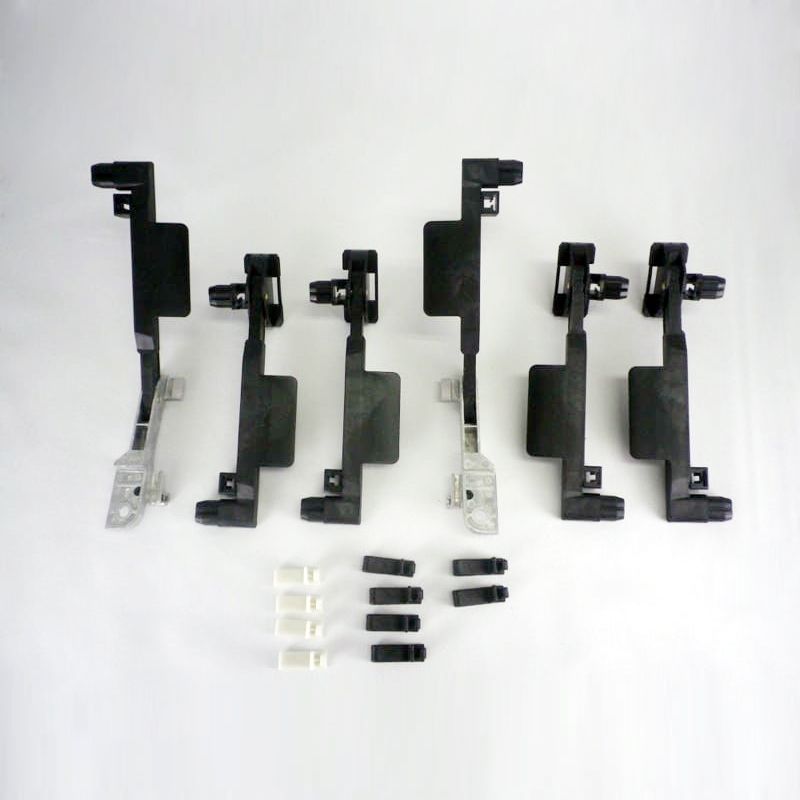 Slide bar set components for a car sunroof (Webasto Hollandia 400 DeLuxe) laid out on a white background.