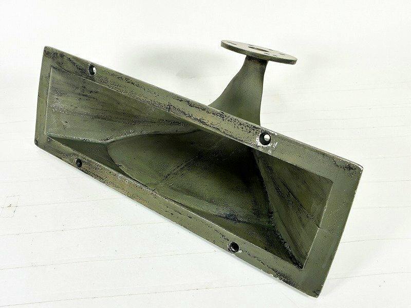 Oblique photo of a single Western Electric 32A horn showing the rectangular flared throat and mounting flange.