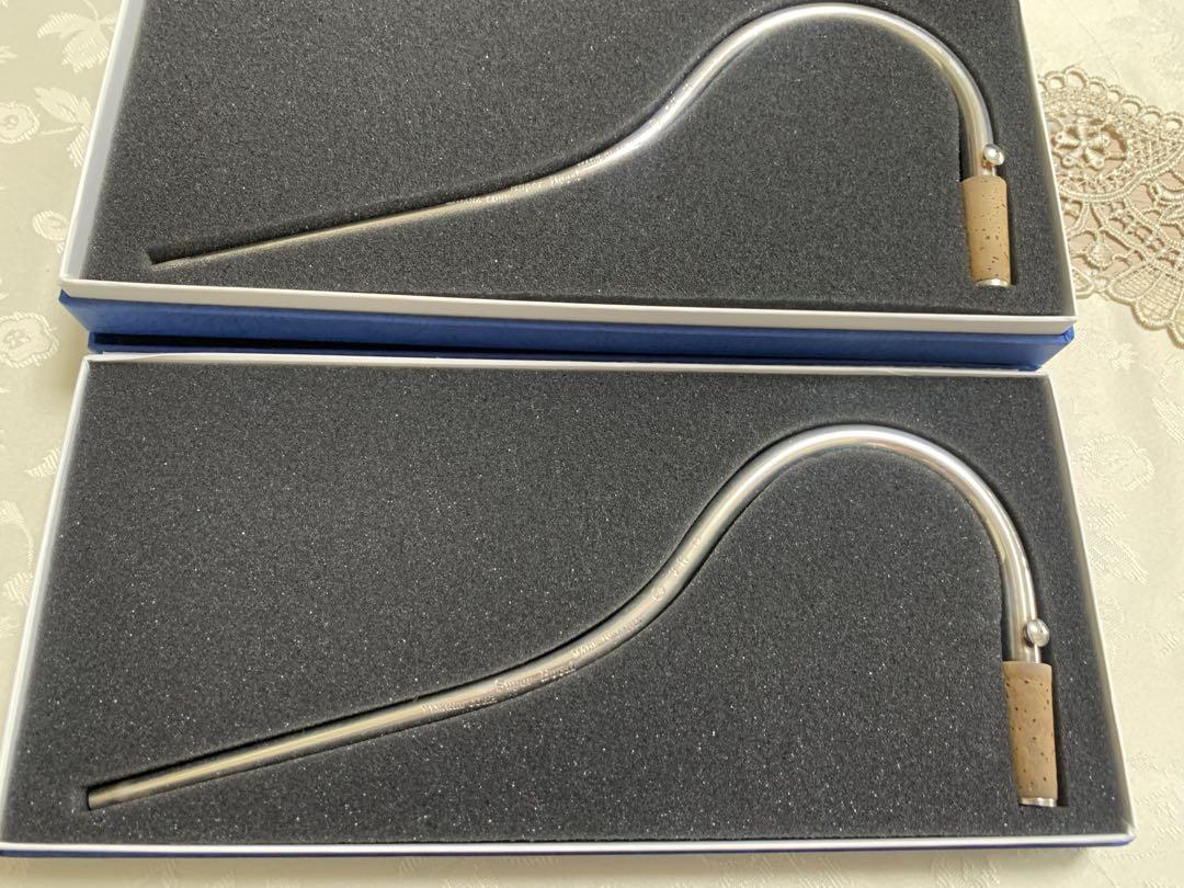 Two Yamaha bassoon bocals (bocal mouthpieces) are shown lying in foam-lined boxes.